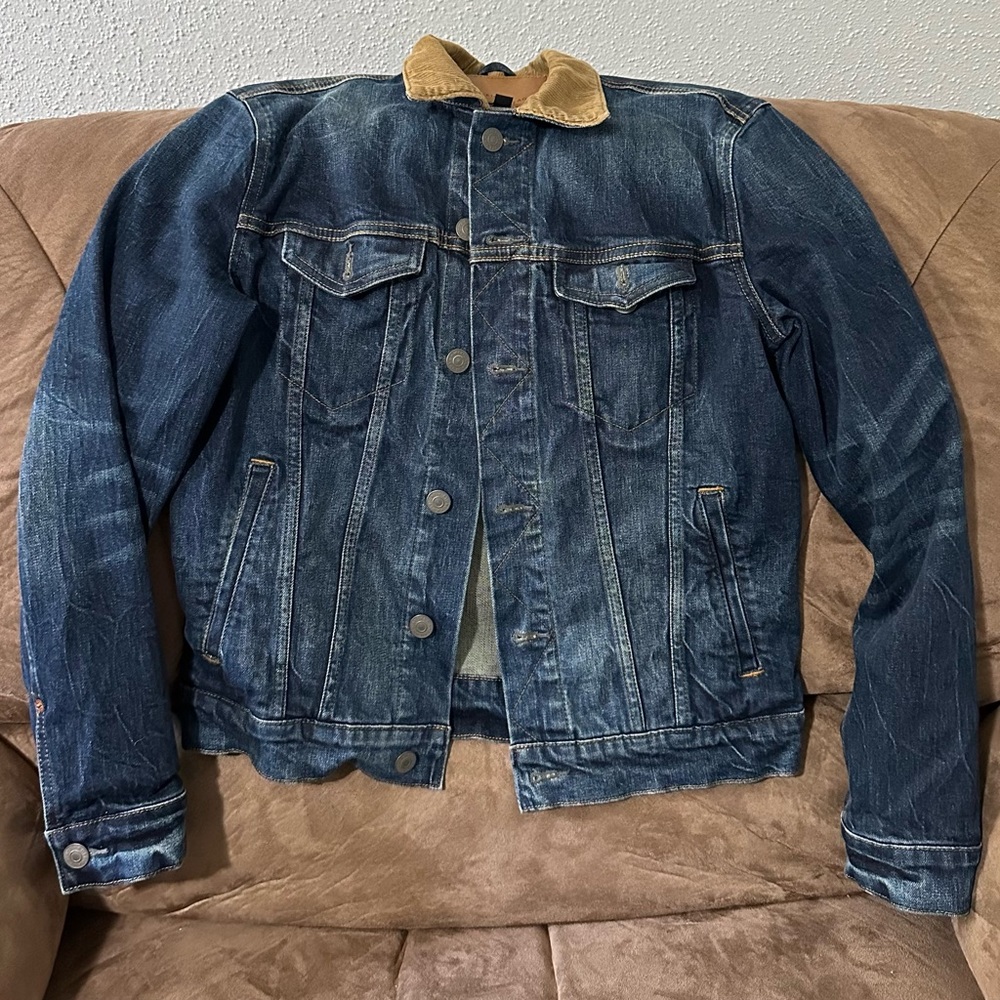 American Eagle Corduroy Collar Jean Jacket